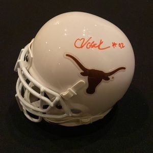 Texas Football Colton Vasek Signed Mini Helmet